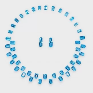 48.6 Cts. Swiss Blue Topaz Gemstones Layout