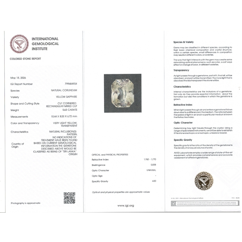5.63 Cts. White Sapphire Loose Gemstone